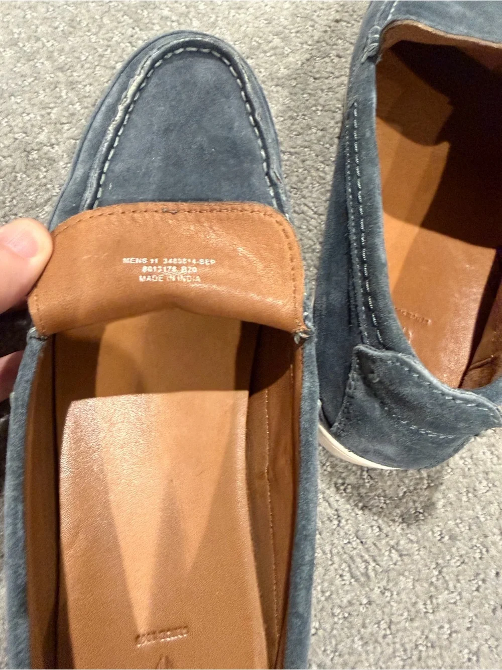 FRYE Men's Slip-On Suede Casual Shoes - Blue size 11